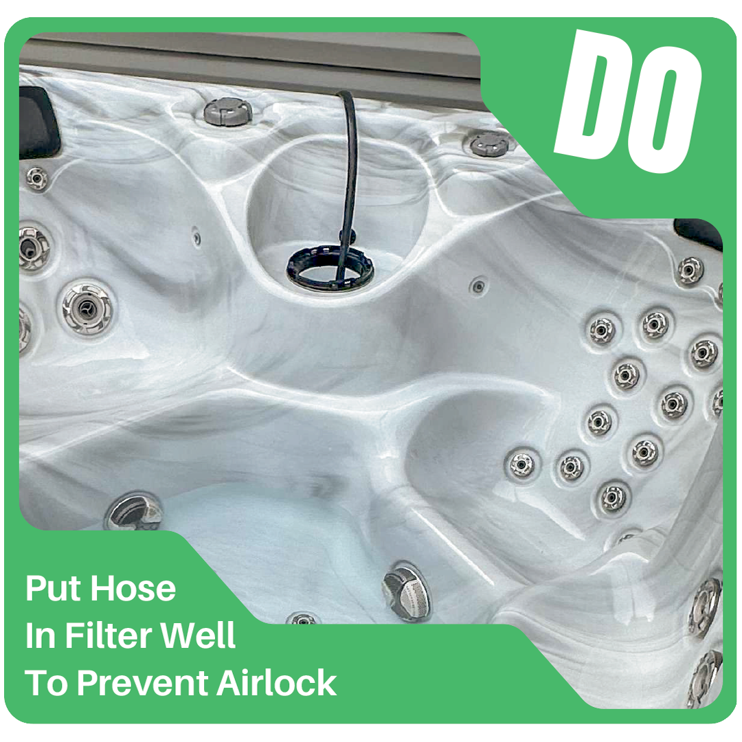 Fill your hot tub through the filter well